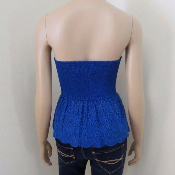 NWT Abercrombie Size Small Strapless Eyelet Top - Picture 6 of 6
